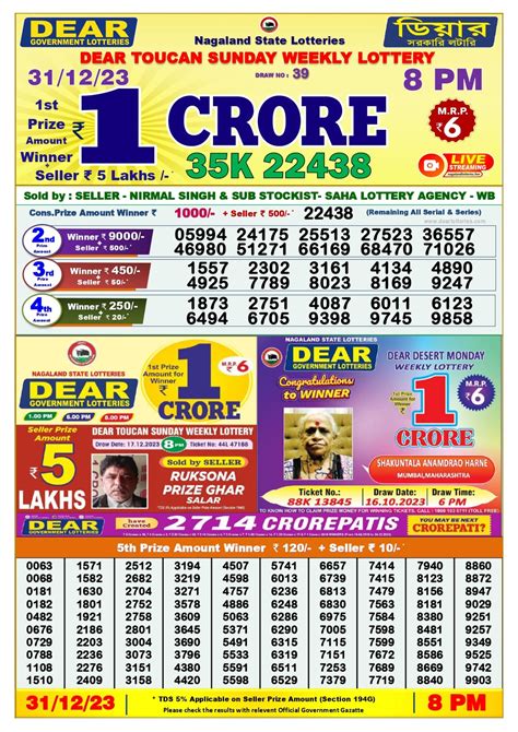 today 8 p.m. lottery result